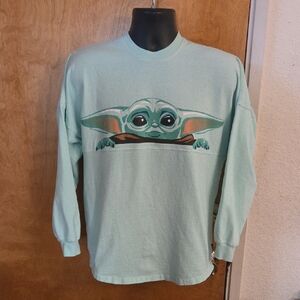 Disney Star Wars Mandalorian Spirit Jersey Grogu Baby Yoda Green Unisex XS